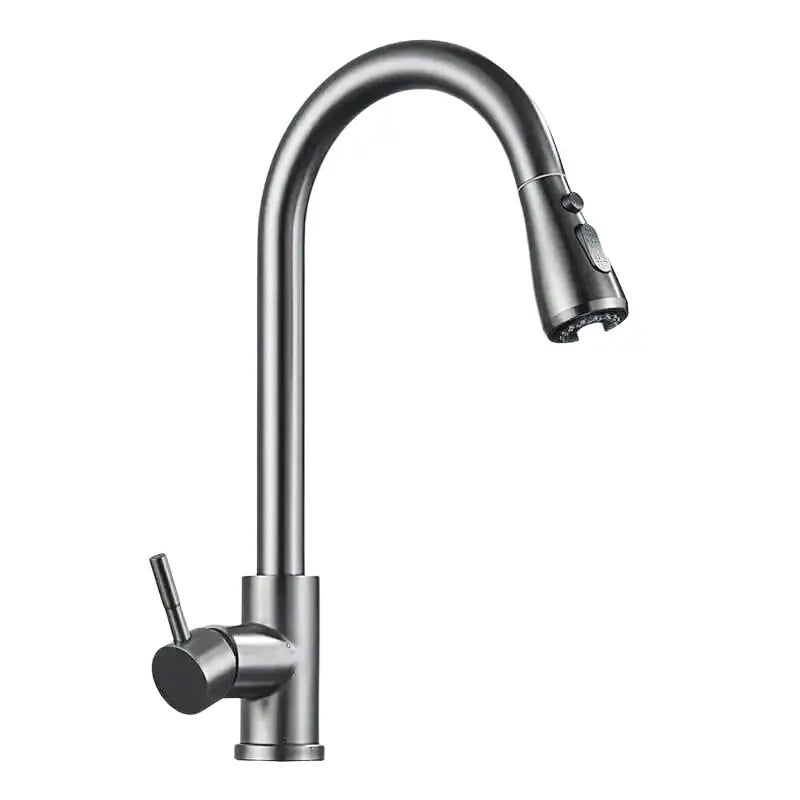 robinet-cuisine-extensible-gris-metal