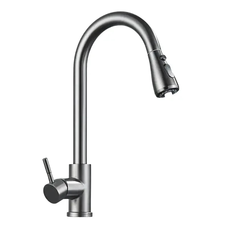 robinet-cuisine-extensible-gris-metal