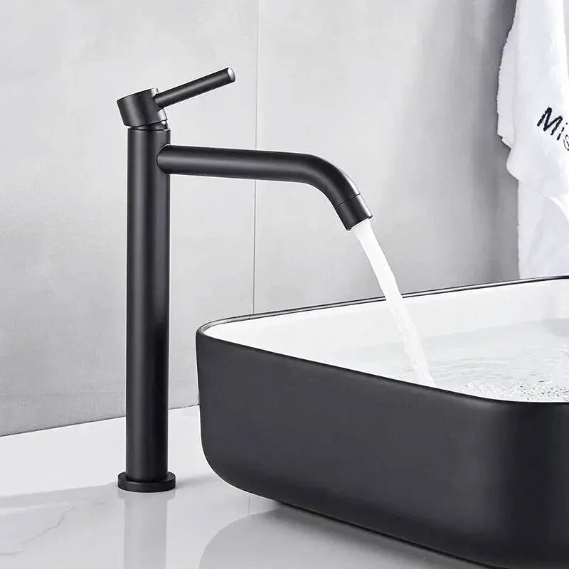 Robinet De Salle De Bain Mi-hauteur à Poignée Unique Delta - Bec Verseur Fixe, Technologie Diamond Seal, économie D'eau