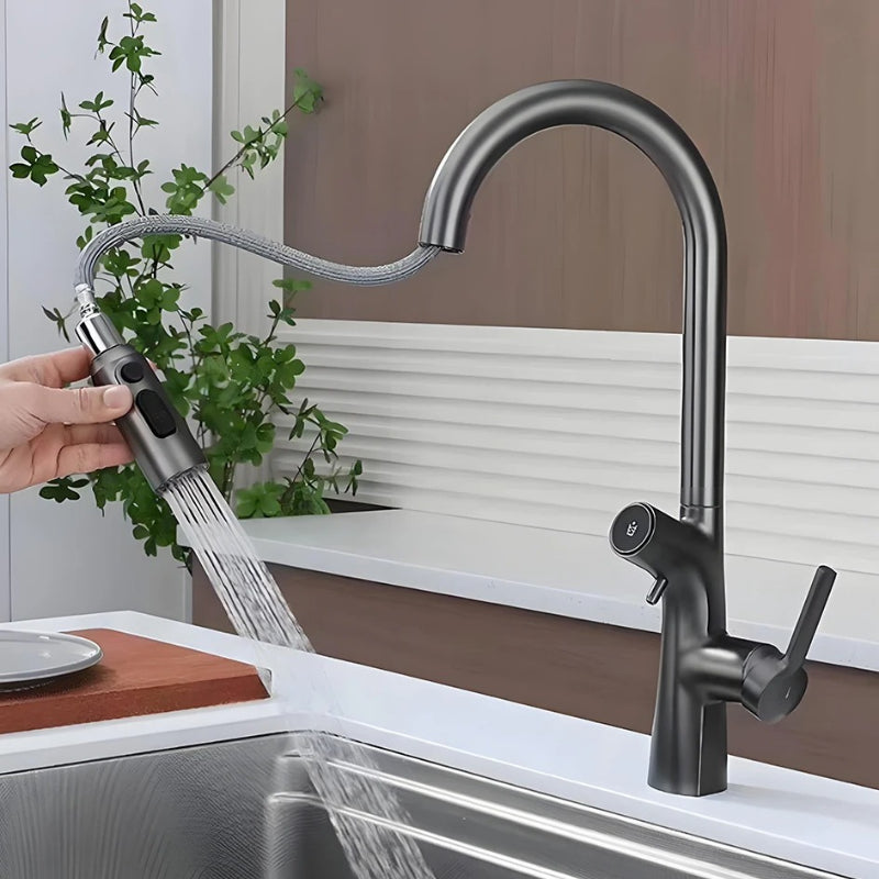robinet-cuisine-dore-gris-metal