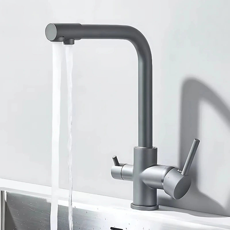 robinet-cuisine-inox-brosse-gris-metal