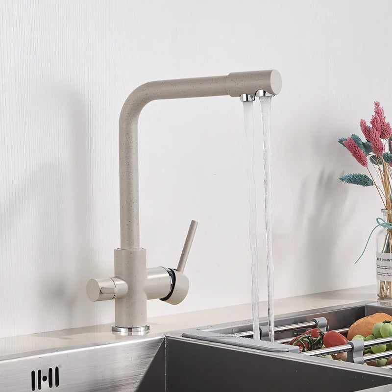 robinet-cuisine-inox-brosse-or