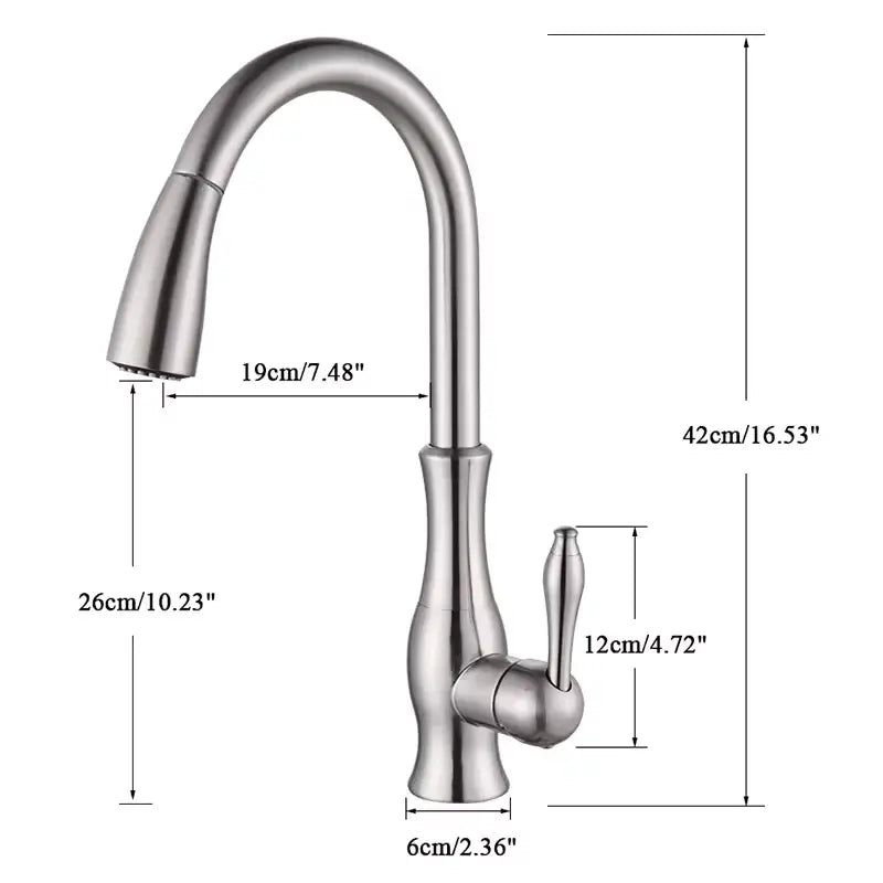Plan technique Robinet Cuisine Laiton | Jora