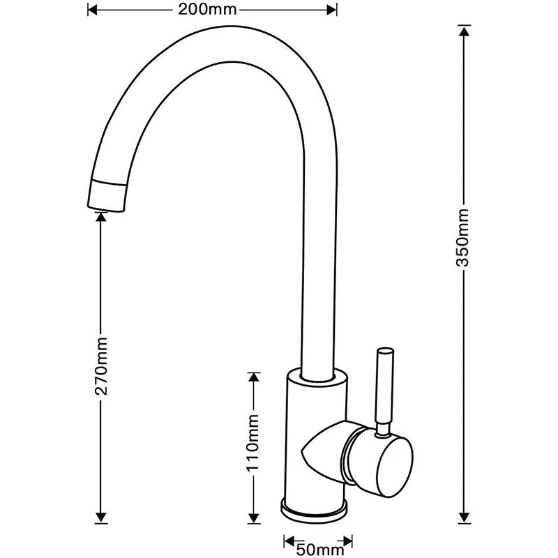 Plan technique Robinet Cuisine Laiton Vieilli | Mosa