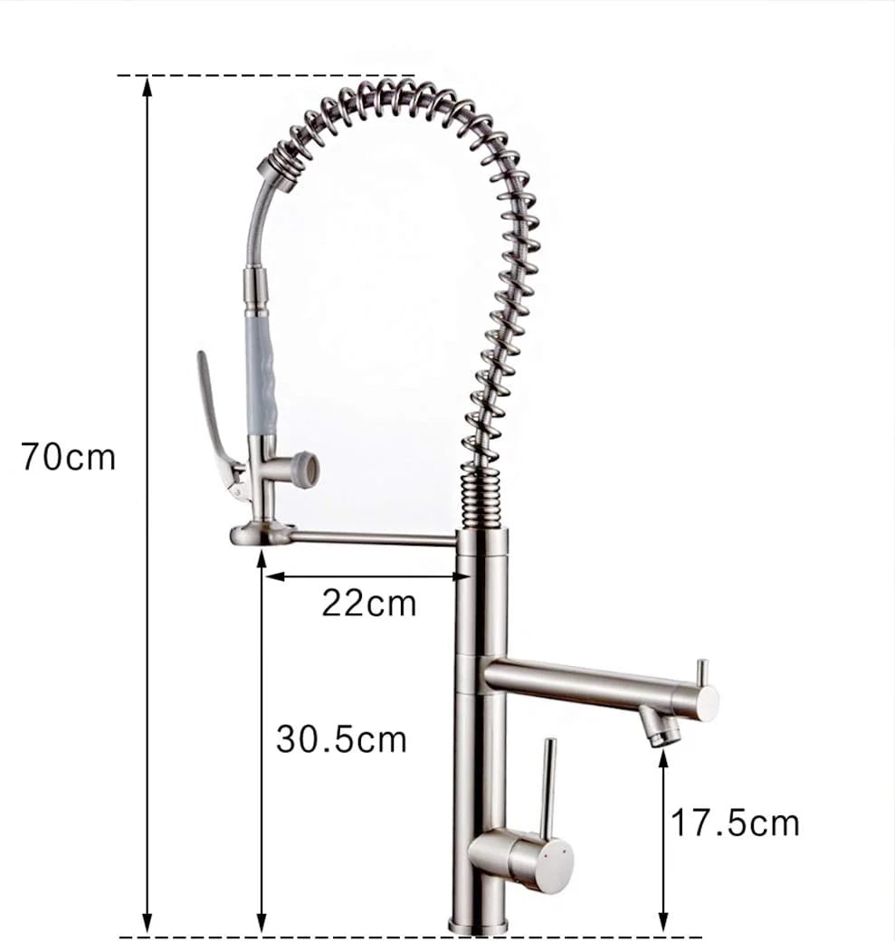 Plan technique Robinet Cuisine Professionnel | Nora