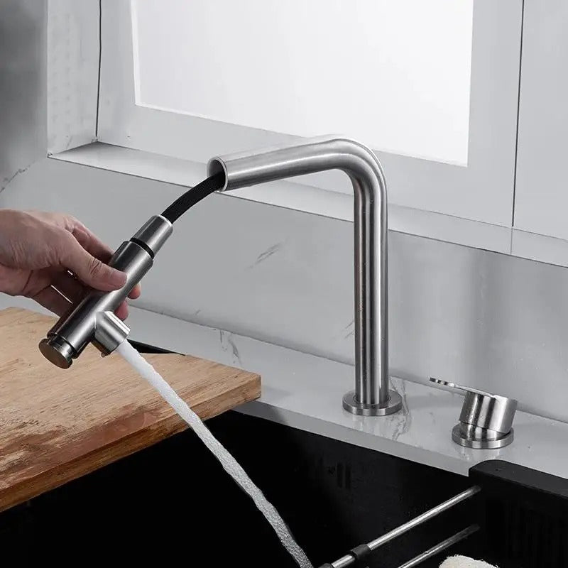 robinet-cuisine-escamotable-sous-fenetre-douchette-nickel-brosse