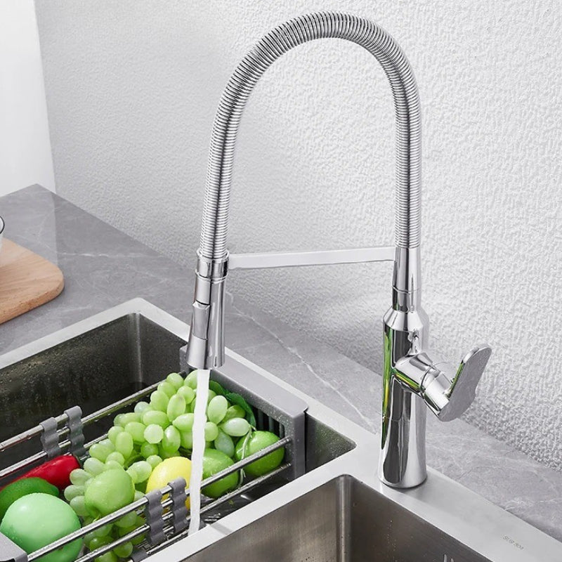 robinet-cuisine-mitigeur-nickel-brosse